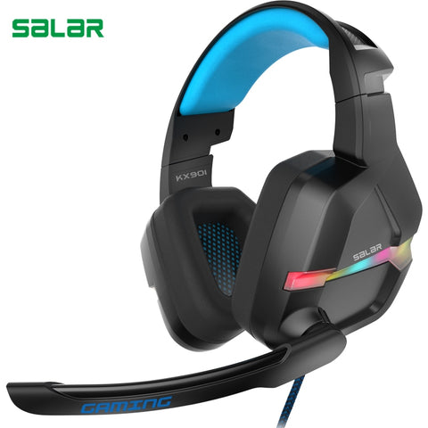 Gaming Headset Wired Headband with Mic/LED Light