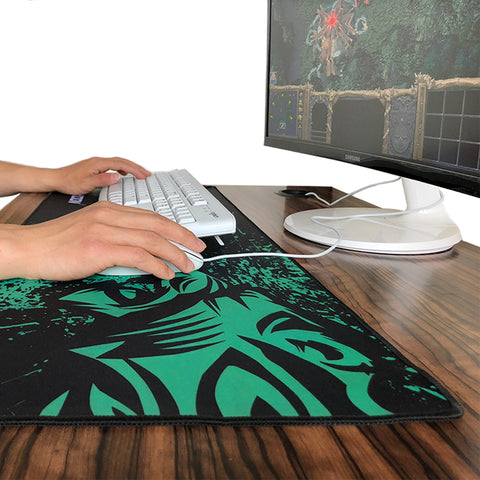 Green Lion Large Gaming Mouse Pad