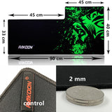 Green Lion Large Gaming Mouse Pad