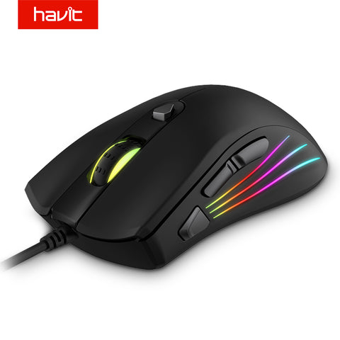 7200DPI Programmable 7 Buttons RGB Backlit USB Wired Optical Mouse Gaming