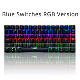 Mechanical Keyboard RGB LED Gaming Keyboards 82 Keys Blue/Black Switches